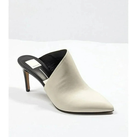 Dolce Vita Women's Camala White Leather High-Heel Mules Size 9 (MSRP $150) - Picture 2 of 10